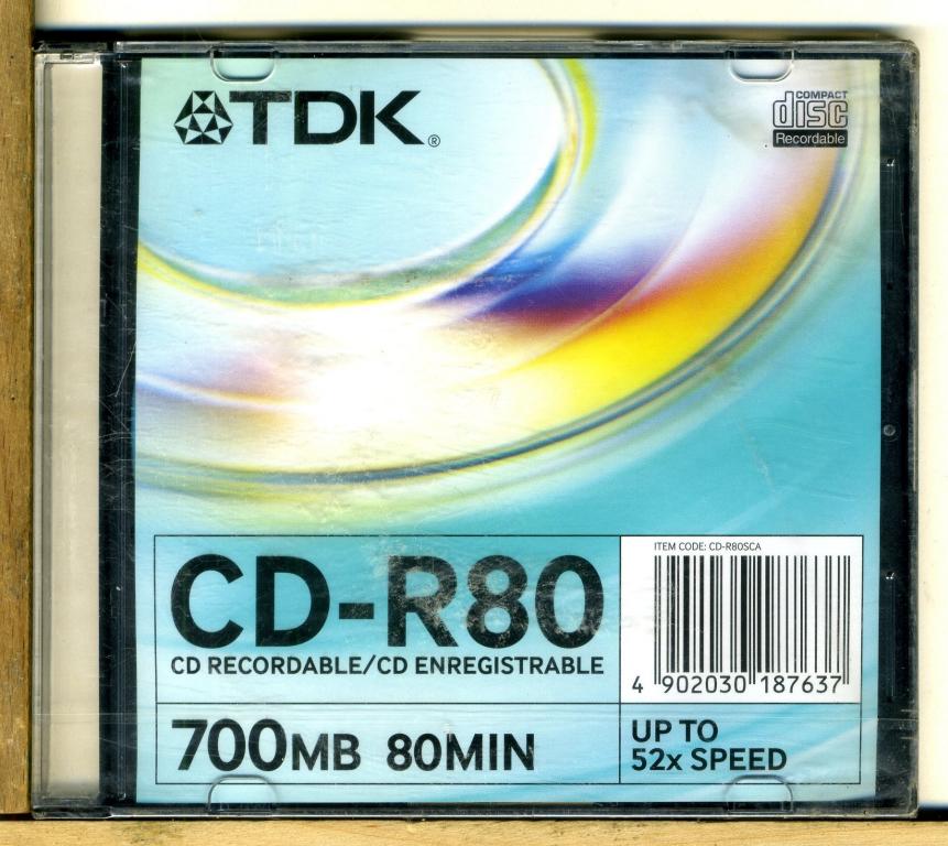 Диск CD-R. 80 мин. 700MB. 52х. TDK