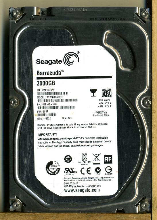 HDD. Внутренний. 3,5". SATA. SEAGATE. Barracuda. 3 TB