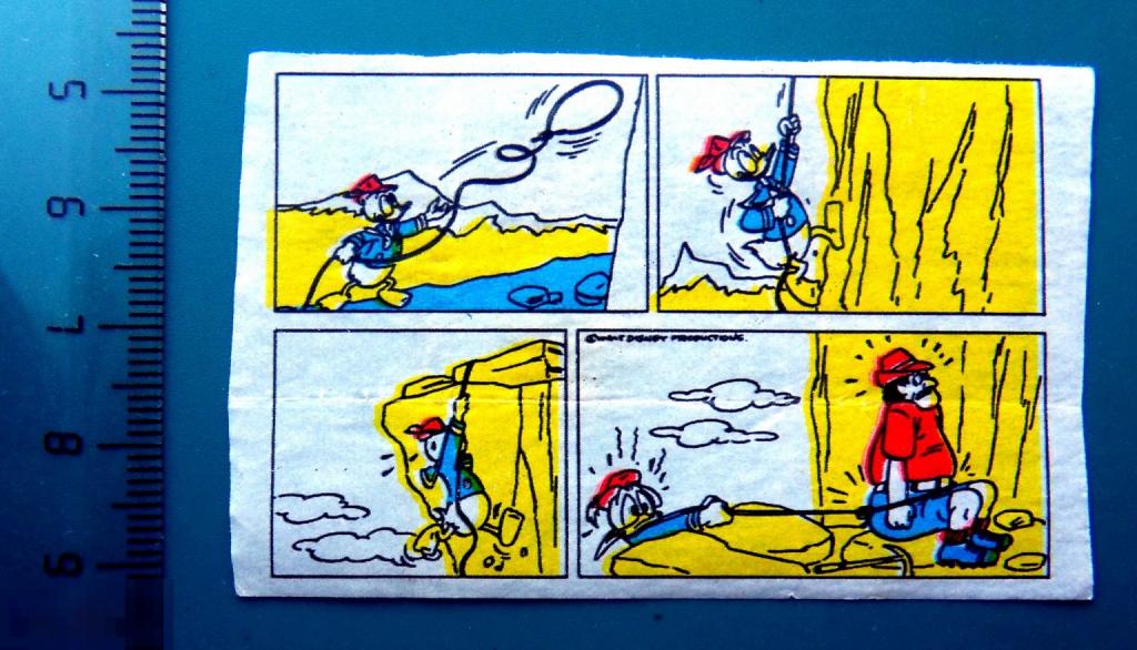 Вкладыш от жвачки DONALD Дональд Дак фантик Walt Disney комикс  ---  cS(2а) ..4..