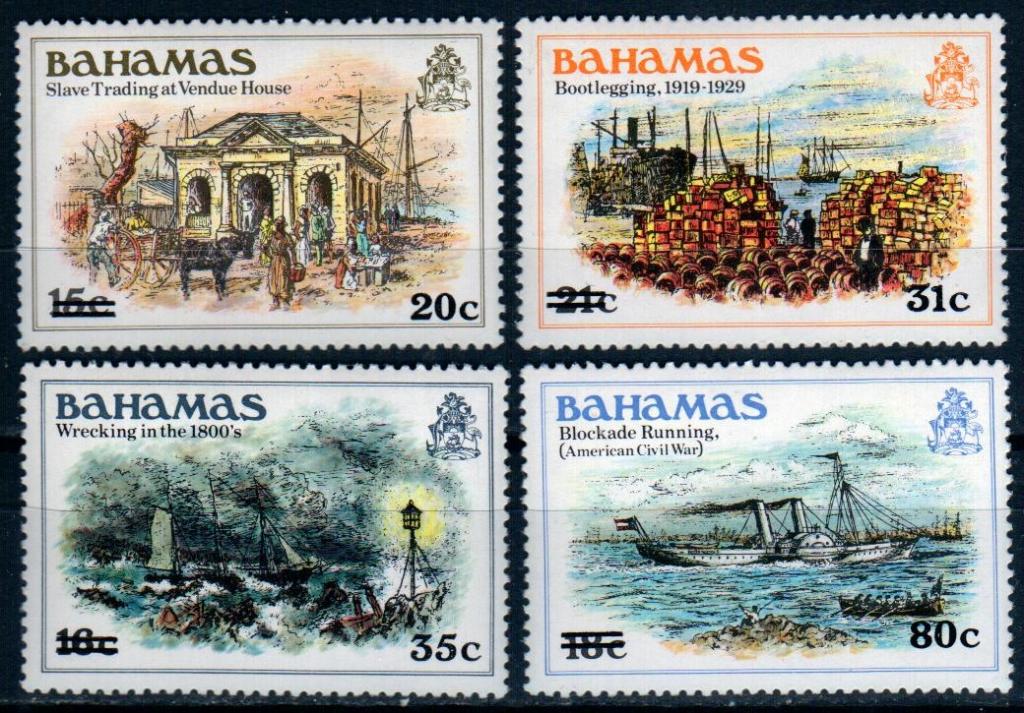 Багамские острова (Багамы) 1983 корабли надпечатка, MNH