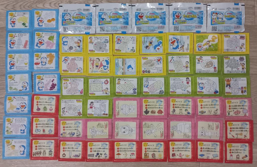 Doraemon почти полная серия 56 штук из 60+5 обёрток в комплекте