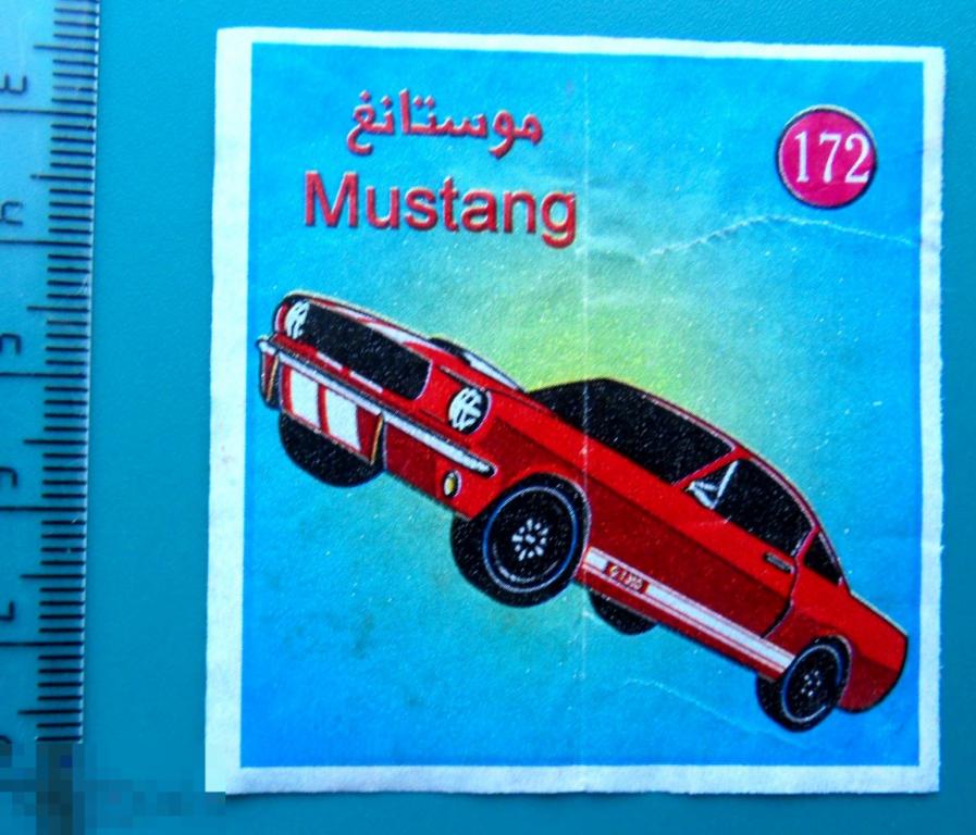 ВКЛАДЫШ Mustang № 172  -- cS (312) -- редкая!!! ..1..авто автомобиль РЕДКИЙ!!!