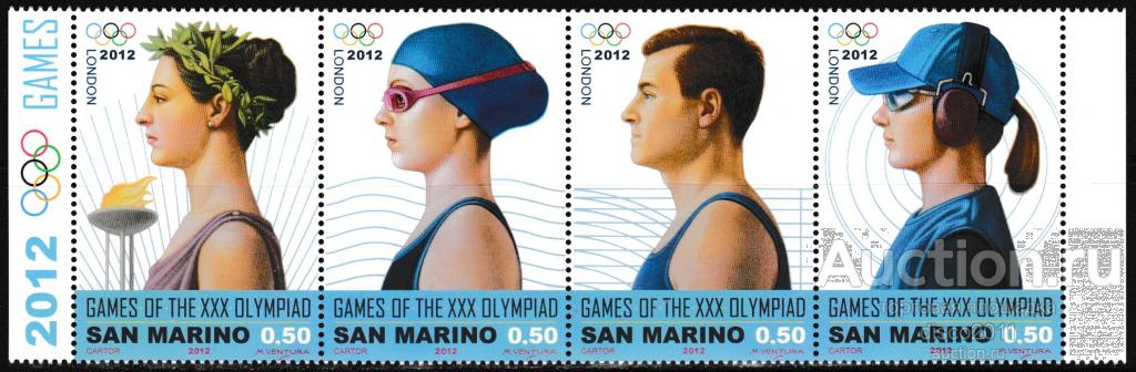Сан-Марино 2012 Олимпийские игры Лондон ЛОИ Спорт сцепка**