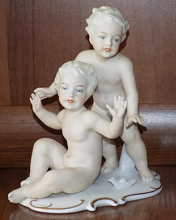 Путти Schaubach Kunst Шаубах Кунст 16см Мальчик ГДР Германия
