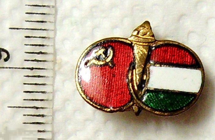 СССР-ВЕНГРИЯ факел флаги ФЕСТИВАЛЬ МОЛОДЕЖИ 1957  РА163 тяж.мет.