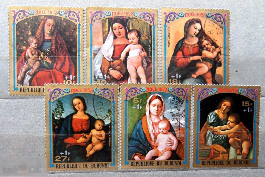 Бурунди 1973 Рождество гашен.  (А4 стр12) марки живопись