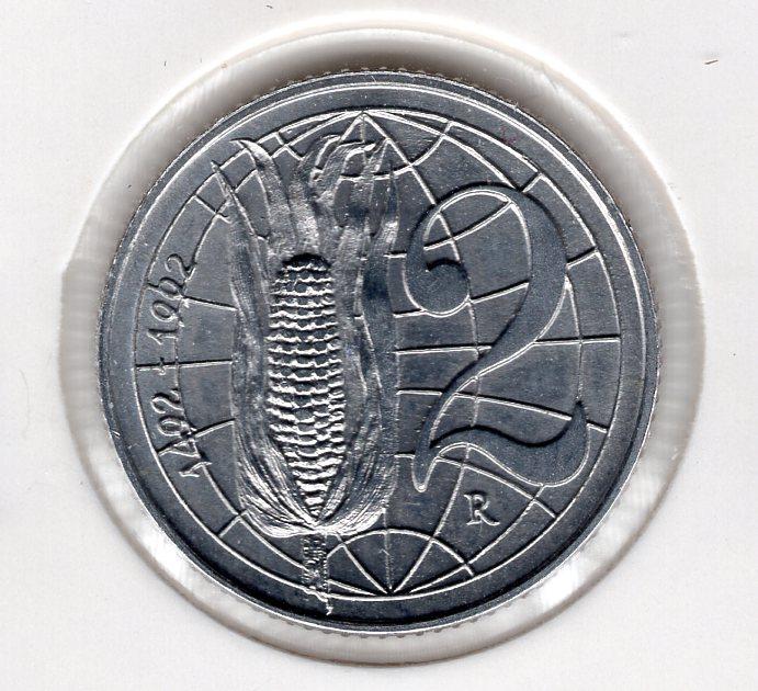 2 лиры - Сан-Марино - 1992 - 500 лет открытия Америки - Колумб - KM#279 - UNC