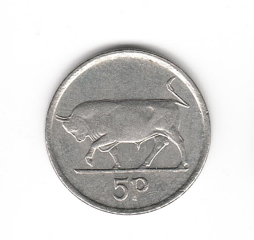 Ирландия 5 пенс 1993 бык