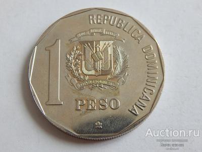1 песо Республика Доминикана. 1990 г. (500 лет Открытию Америки)