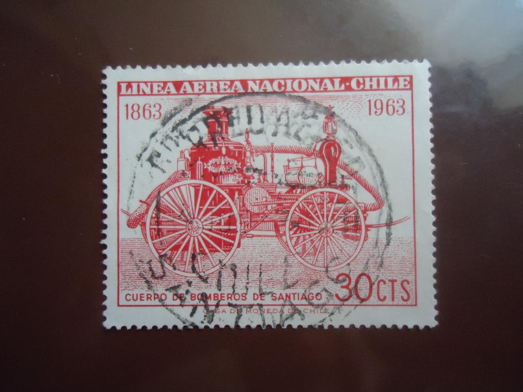 1963 г.  Чили   гаш. без клея.