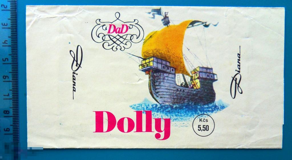 Шоколад DOLLY Чехословакия K2-6 обертка фантик упаковка КОРАБЛЬ