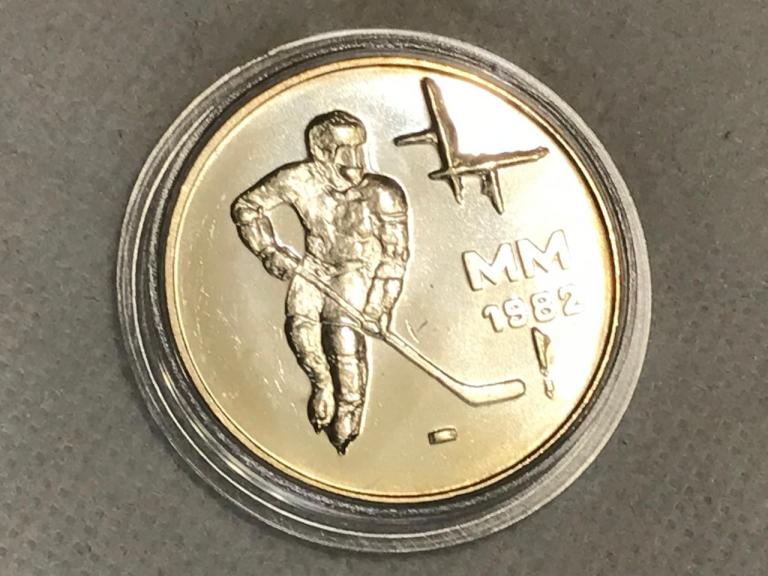 Финляндия 50 марок 1982 Чемпионат мира по хоккею Серебро