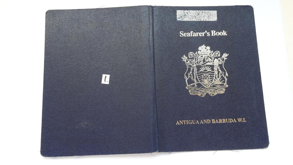 КНИГА МОРЯКА ( ПАСПОРТ) АНТИГУА БАРБАДОС 2004-2009 г.