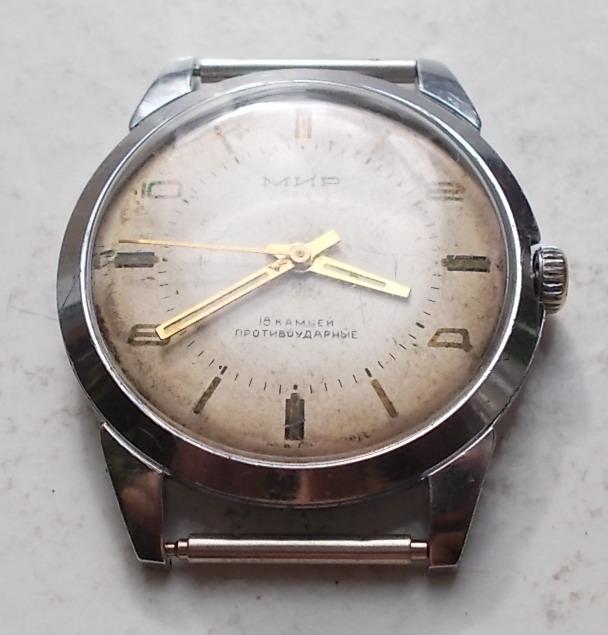 Часы СССР Мир 18 камней нечастые на ходу