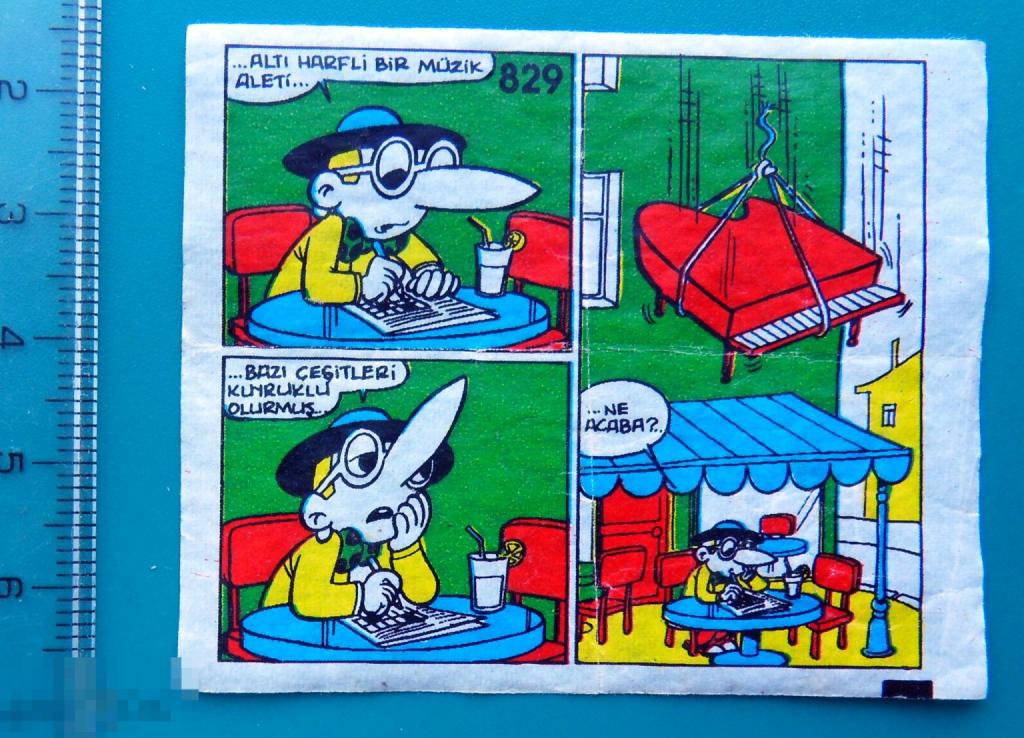 ВКЛАДЫШ комиксы Типи Тип. Tipi Tip №829--  1штука -- (322 а)