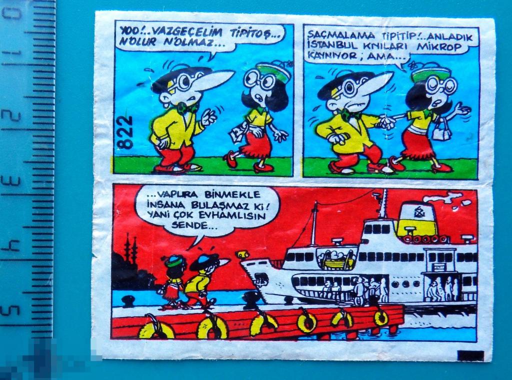 ВКЛАДЫШ комиксы Типи Тип. Tipi Tip №822 --  ( только 1 штука ) --- cS (102 а)