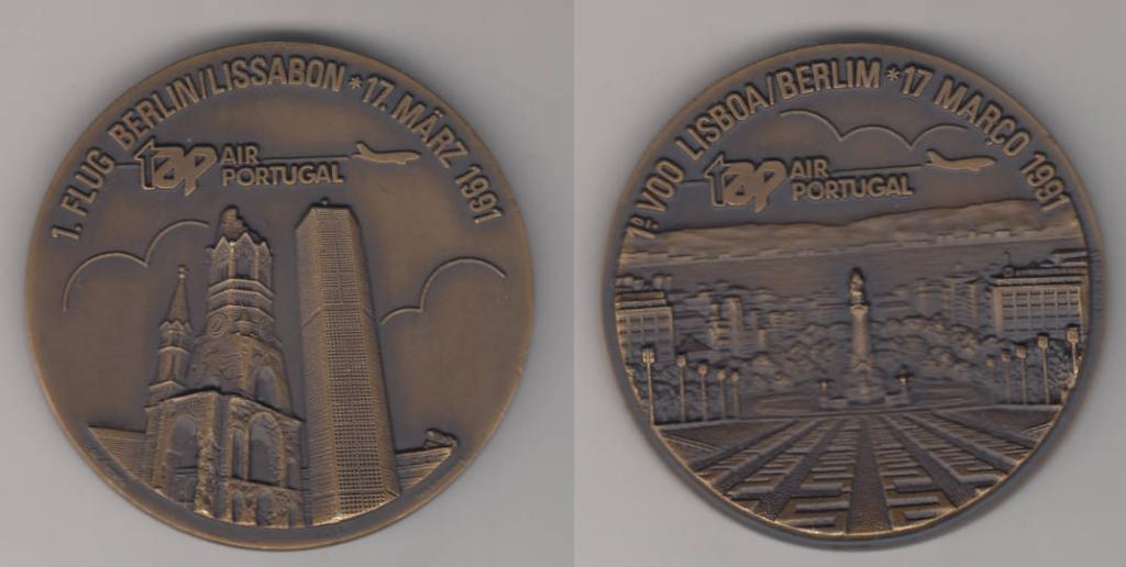 Португалия Авиация Авиакомпания ТАР первый рейс Лиссабон - Берлин 1991