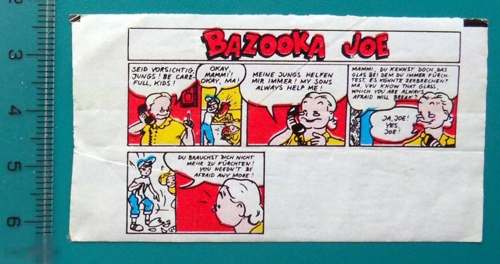 вкладыши  упаковка обертка комиксы Bazooka Joe. cS (341а)