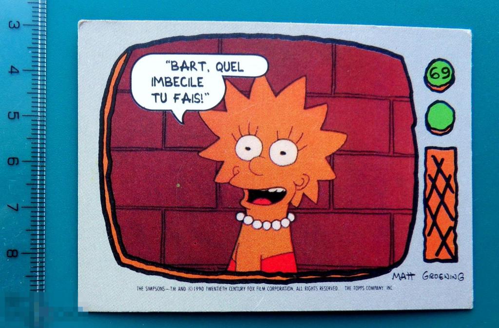 вкладыши комиксы The Simpsons (cards) Topps, 1990 (СИМПСОН) 1 штука cS (339а)  ..№69..