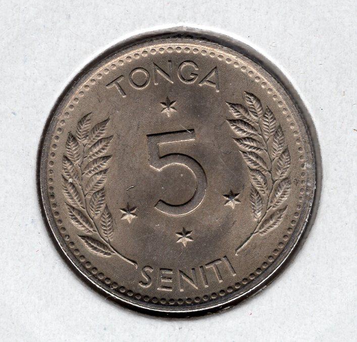 5 сенити - Тонга - 1967 - KM#6