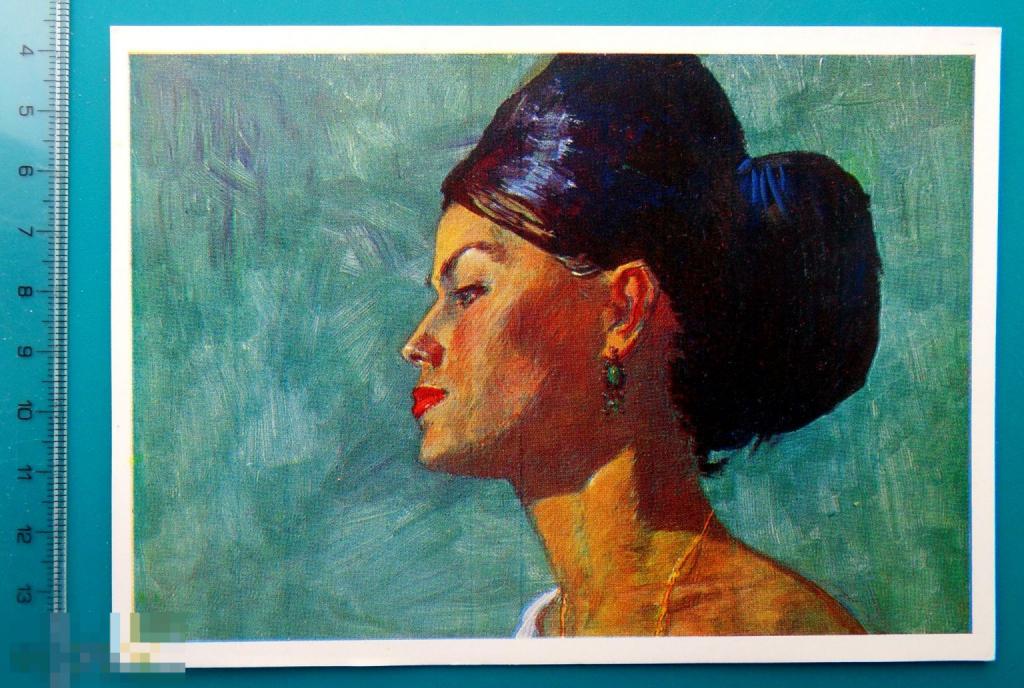 Стуруа ЖЕНСКИЙ ПОРТЕТ 1970 -- Е18(Г.Ч.М.)  -  живопись чистая