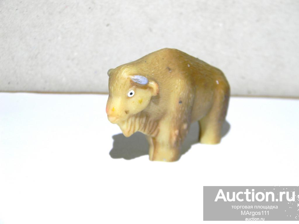 Игрушки СССР БИЗОН ЗУБР литая резина