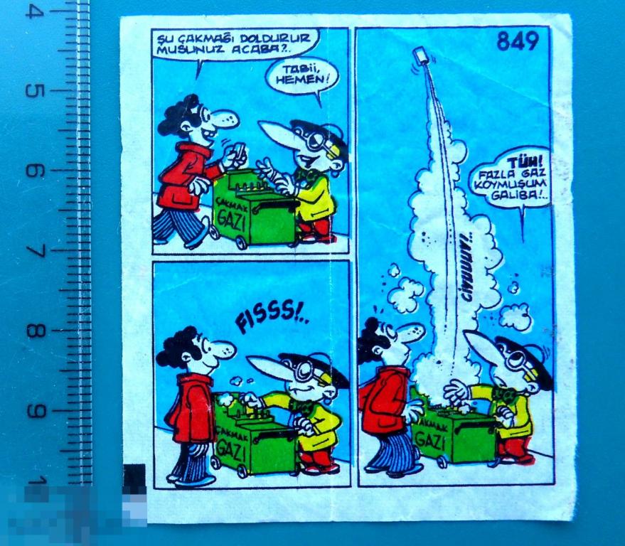 ВКЛАДЫШ комиксы Типи Тип. Tipi Tip TipiTip №849 --  1штука -- (122 а)