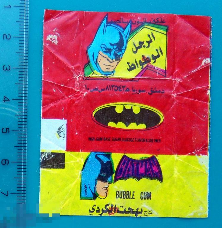 вкладыш упаковка обертка  бэтмен комиксы 1 штука cS (311) ..1..