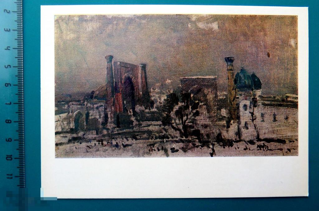 Дубинчик РЕГИСТАН. ПЫЛЬНАЯ БУРЯ 1981 -- Е14(Т.С.В)   -- ПЕЙЗАЖ чистая живопись