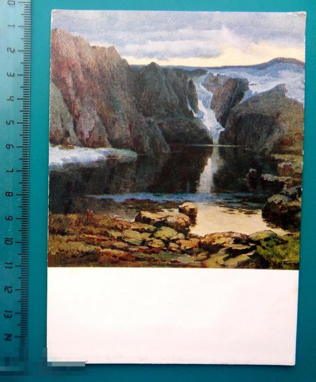 Титков ОЗЕРО КАРАКОЛ. АЛТАЙ 1957 - Е17(Ф.Ф.Р.) - ПЕЙЗАЖ чистая живопись