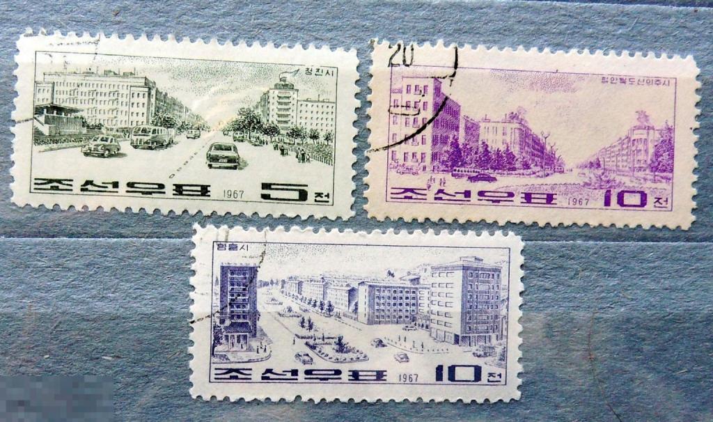 1967 Северная Корея города КНДР Хамхын Чхончжин Синейчжу гашеная 1а19с марки