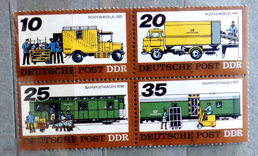 ГДР 1978 ** А3с26 паровозы поезд железная дорога ж/д транспорт марки