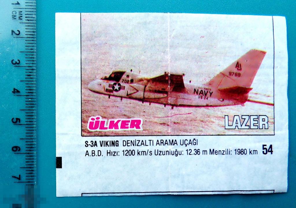 вкладыши ULKER LAZER  1 штука cS (26) самолет