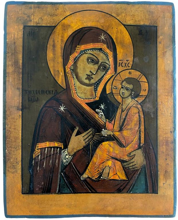 Икона Богородица Тихвинская 19 век