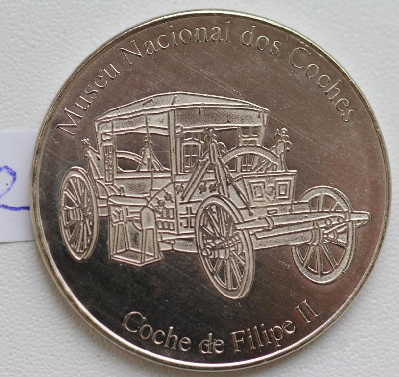 Жетон Медаль Коллекционная монета Португалия Музей карет Карета Филиппа II 2013 №2