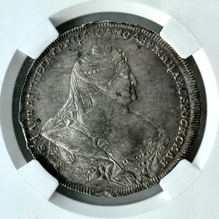 1 РУБЛЬ 1737 СПБ "МОСКОВСКИЙ ТИП" ННР AU53 ( R )