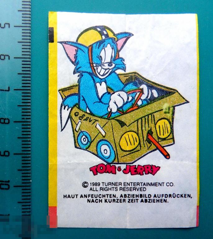 вкладыш Tom & Jerry tattoos. ТОМ И ДЖЕРРИ --   cS (37а) ..1..-- альбомное хранение ЛЮКС!!!