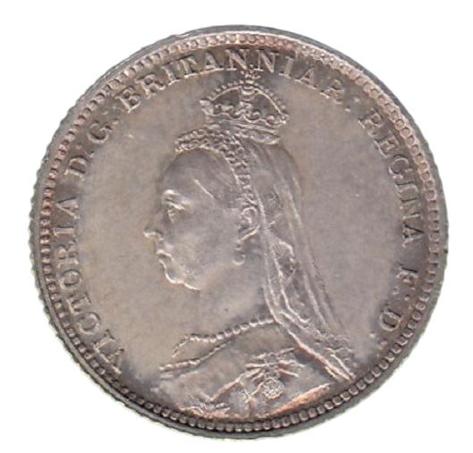 MC12  KM#772  Великобритания 4 пенса 1888 Victoria,  Ag925