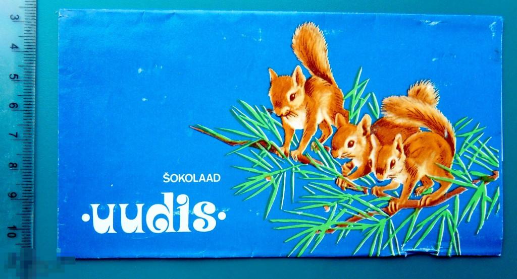Шоколад БЕЛОЧКА UUDIS НОВИНКА конд.фабрика Kalev Tallin Калев Таллин K2-1 обертка