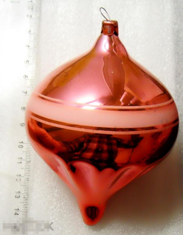 ЮЛА БОЛЬШАЯ розовая WW  старая елочная игрушка РЕДКАЯ!!!