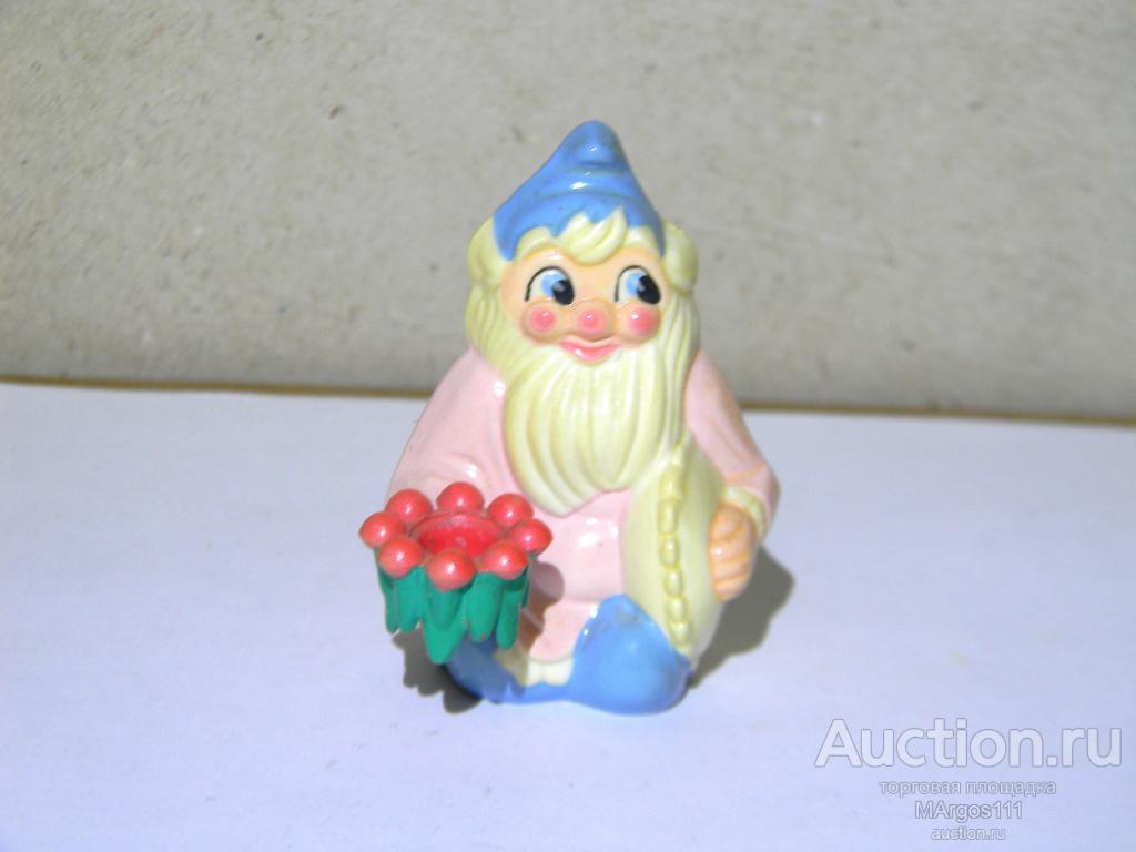 Игрушка СССР Гном подсвечник колкий пластик