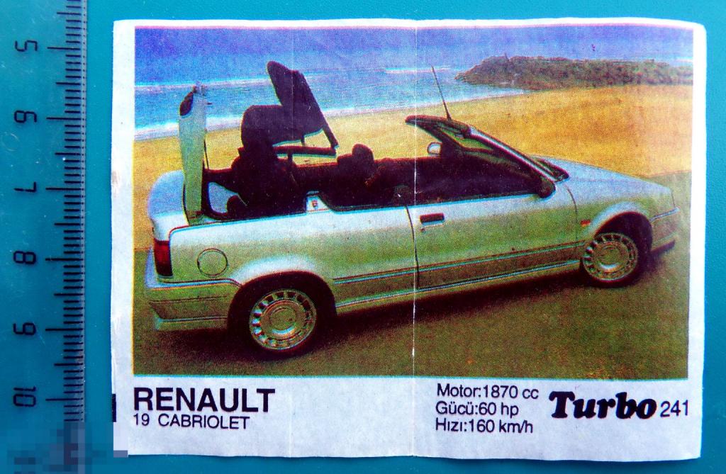 вкладыши Турбо Turbo черные №241 -- (191-260) -- авто мото автомобиль - cS (310)