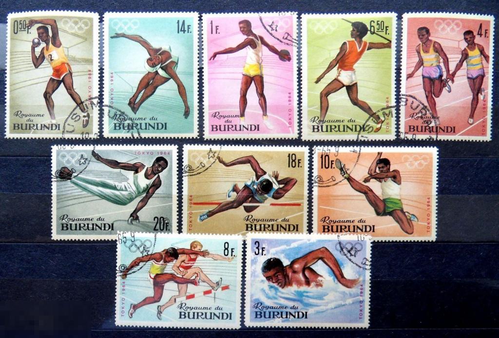 Бурунди 1964 спорт ЛОИ Олимпиада в Токио --- А3-стр26 марки