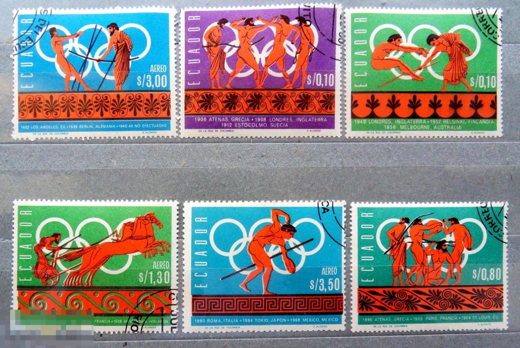 Эквадор 1966 Спорт история олимпиад -- (А971 стр30) марки
