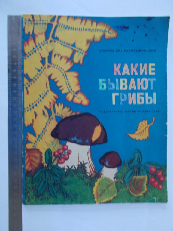А.Онегов КАКИЕ БЫВАЮТ ГРИБЫ. Альбом для раскрашивания.