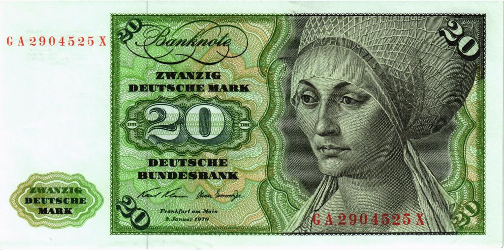 20 марок 1970 Германия ФРГ