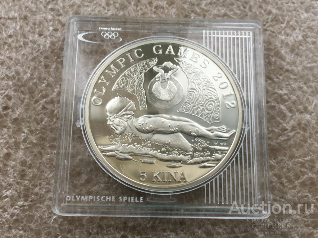 Папуа-Новая Гвинея 5 кина 2012 Плавание Олимпиада Лондон 2012 СЕРЕБРО