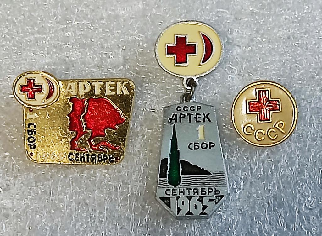 ЦК ВЛКСМ КОМСОМОЛ ПИОНЕРИЯ АРТЕК 1965. 1 СБОР АКТИВИСТОВ КРАСНОГО КРЕСТА комплект