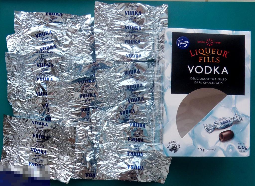 FAZER - Vodka - (ШОK-1-5А) обертка фантик 15 штук + коробка