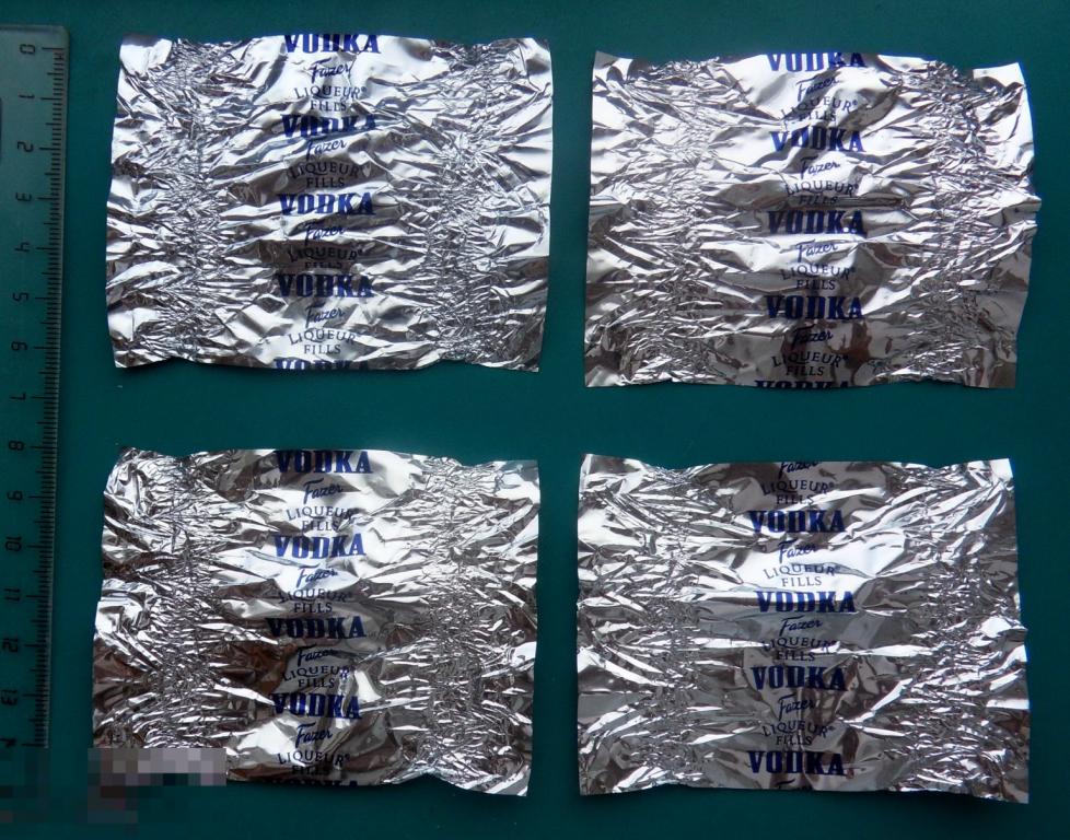 FAZER - Vodka - (ШОK-1-5А) обертка фантик 4 штуки